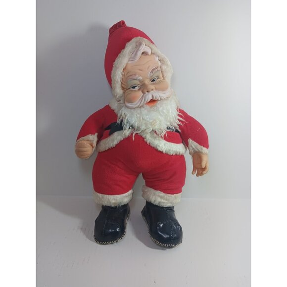 Coca-Cola Other - Vintage 1950s Rushton Coca-Cola Santa Claus Doll – Plush Rubber Face